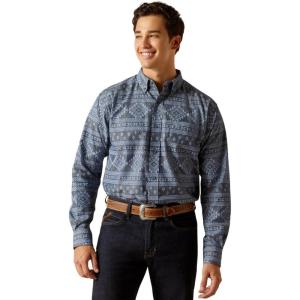 Ariat Men’s Eddie Classic Fit Shirt(Navy)