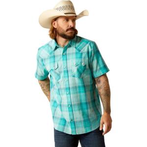 Ariat Men’s Haddon Retro Fit Shirt(Winter Aqua)