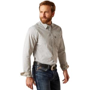 Ariat Mens Maddox Stretch Modern Fit Shirt(Grey)