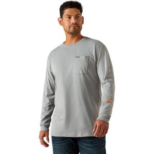 Ariat Mens Rebar Cotton Strong Standard Logo Pocket T-Shirt(Monument)