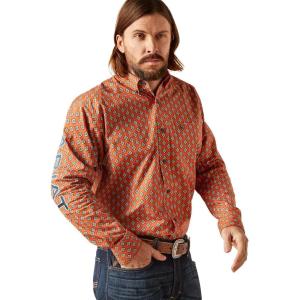 Ariat Mens Team Webster Classic Fit Shirt(Rust)