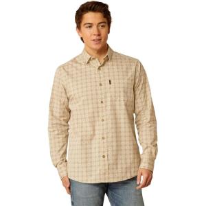 Ariat Mens Wrinkle Free Flemming Fitted Shirt(Pumice Stone)