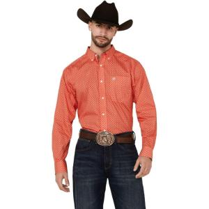 Ariat Men’s Wrinkle Free Wilkie Classic Fit Shirt(Cayenne)