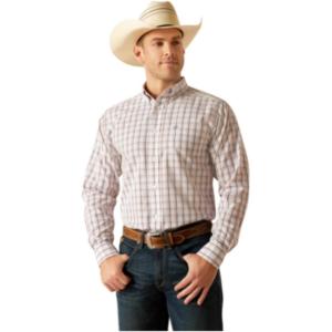 Men’s Wrinkle Free Weston Fitted Shirt(White)