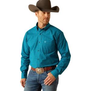 ARIAT Men’s Pro Series Porter Classic Fit Shirt(Dark Teal)