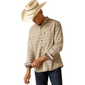 Ariat Men’s Marvin Stretch Modern Fit Shirt(Sand Shell)