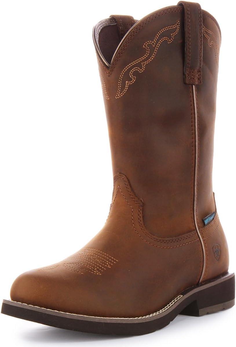 imageARIAT womens Delilah Round Toe Waterproof Western BootWestern BootDistressed Brown