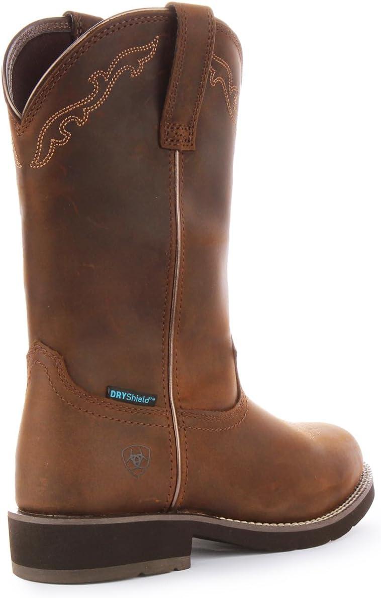 imageARIAT womens Delilah Round Toe Waterproof Western BootWestern BootDistressed Brown