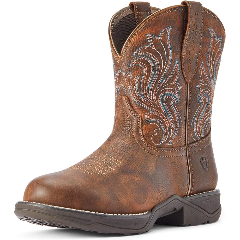 imageAriat womens Anthem Round Toe Shortie Western BootWestern BootCopper Kettle