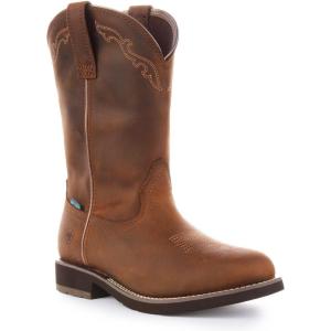 ARIAT womens Delilah Round Toe Waterproof Western BootWestern Boot(Distressed Brown)