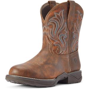 Ariat womens Anthem Round Toe Shortie Western BootWestern Boot(Copper Kettle)