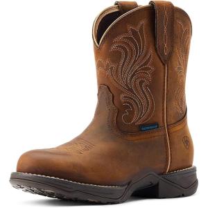 Ariat womens Anthem Round Toe Shortie Western BootWestern Boot(Glazed Brown)