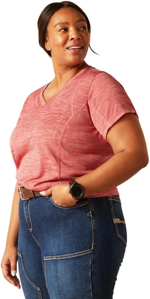 imageAriat Womens Rebar Evolution TShirtMineral Red