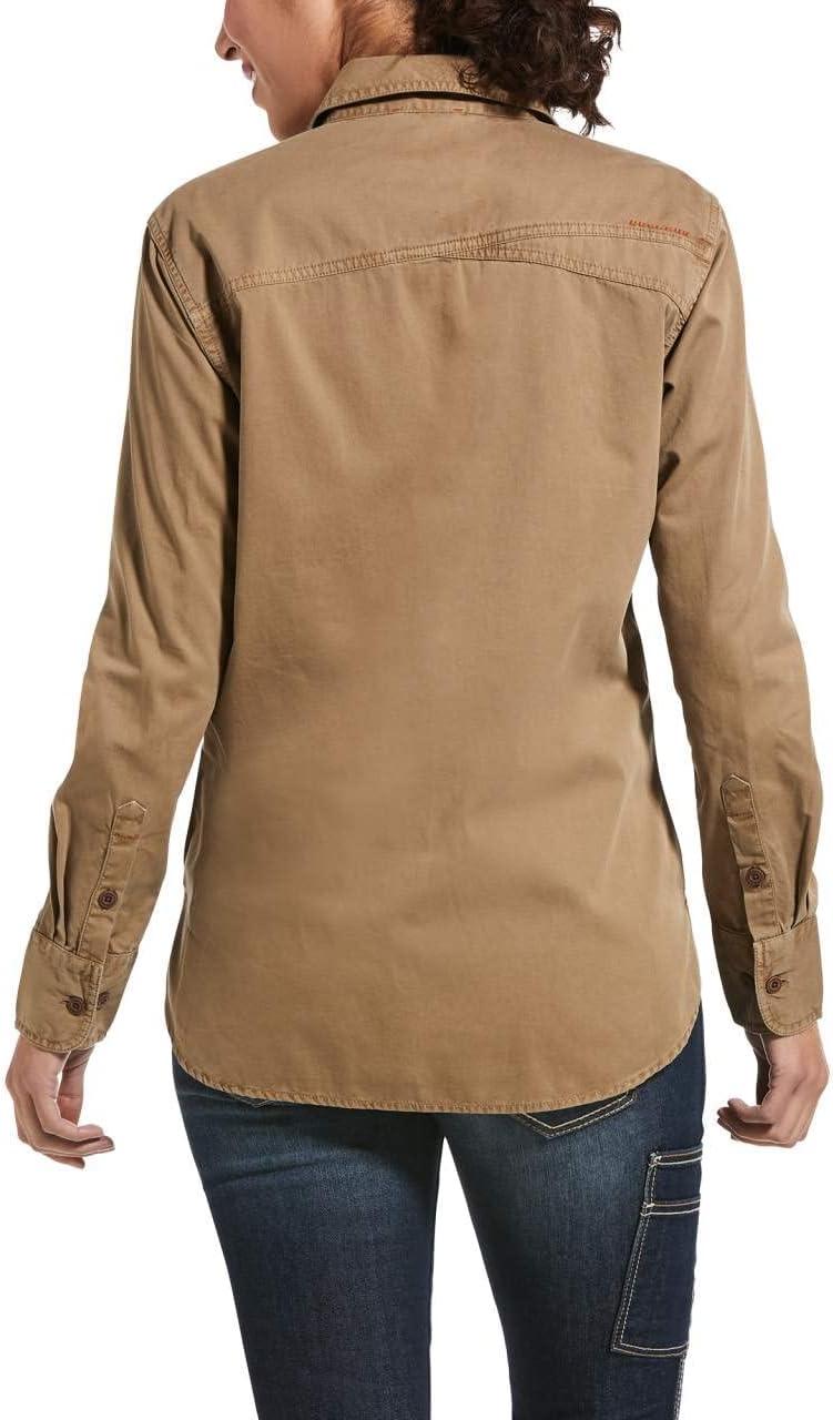 imageAriat Womens Rebar Washed Twill Work ShirtKhaki