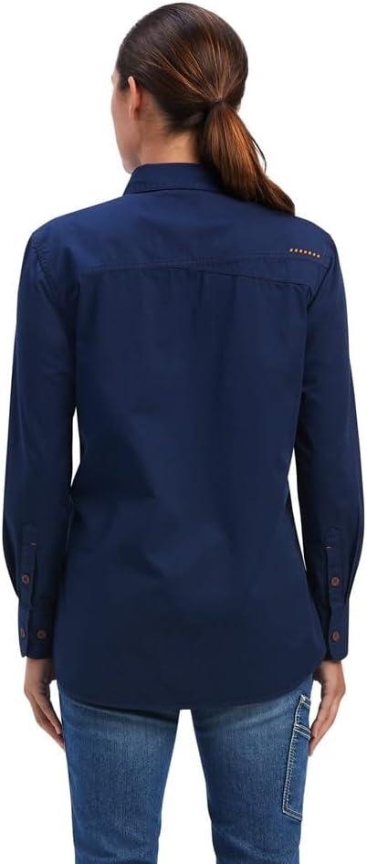 imageAriat Womens Rebar Washed Twill Work ShirtNavy