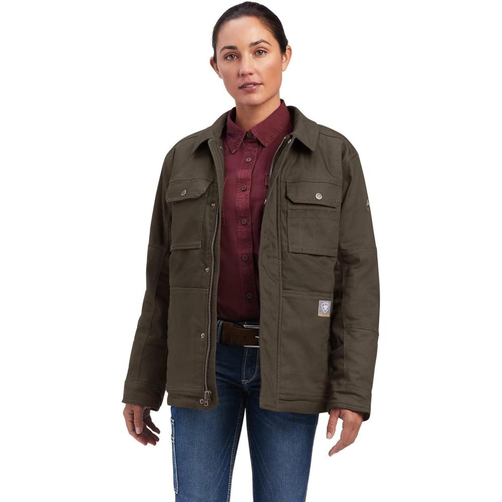 imageARIAT Womens Rebar Duracanvas Sherpalined CoatMole