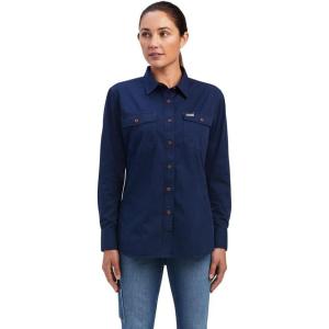 Ariat Women’s Rebar Washed Twill Work Shirt(Navy)