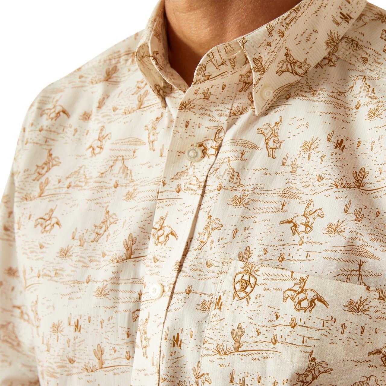 imageARIAT Tan Edison Classic Fit Mens Short Sleeve Shirt 10051258Tan