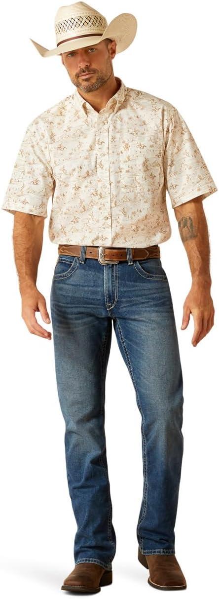imageARIAT Tan Edison Classic Fit Mens Short Sleeve Shirt 10051258Tan