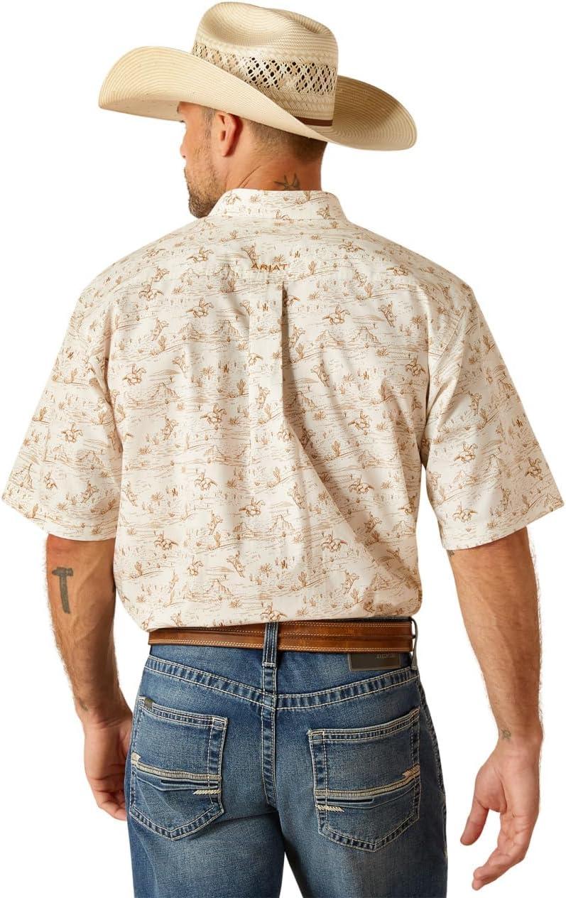 imageARIAT Tan Edison Classic Fit Mens Short Sleeve Shirt 10051258Tan