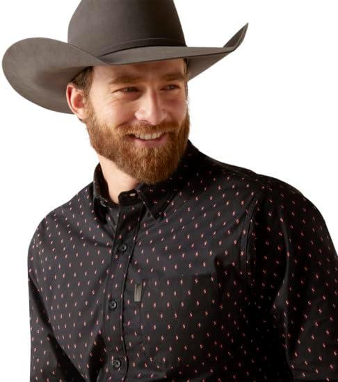 imageAriat Mens Merrick Stretch Modern Fit ShirtBlack