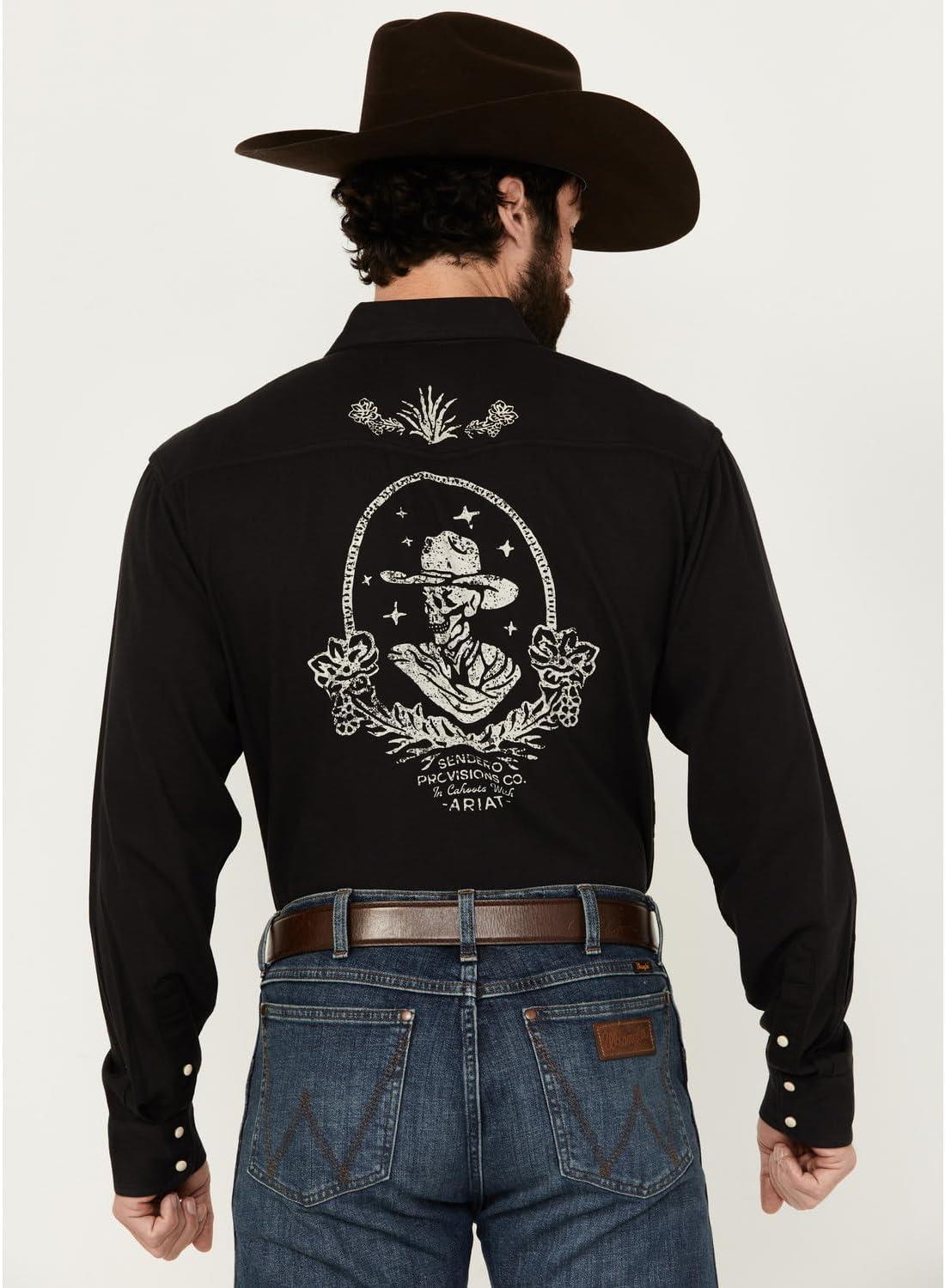 imageAriat Mens Sendero Skull Retro Fit ShirtPhantom