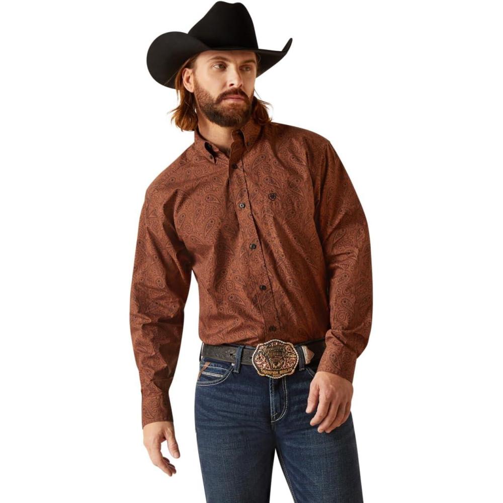 imageAriat Mens MNS Nicky Ls Shrt Frair BrownFrair Brown