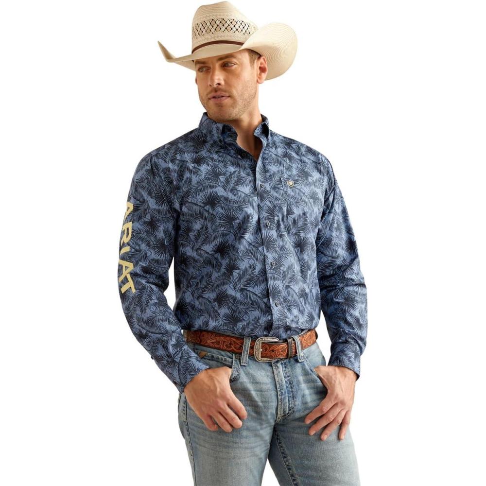 imageARIAT Mens Team Garett Classic Fit ShirtBlue