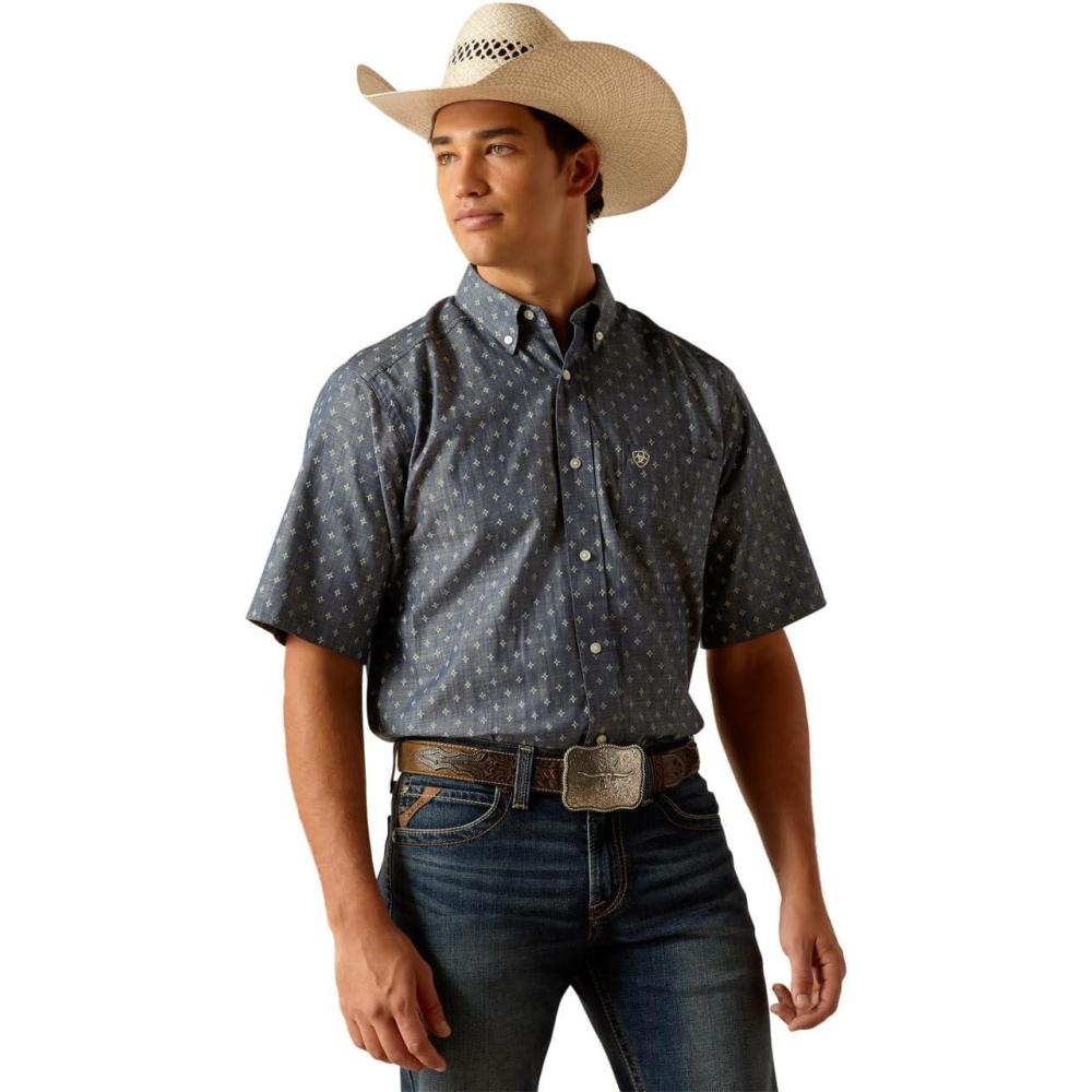 imageAriat Mens Kace Classic Fit ShirtChambray Blue