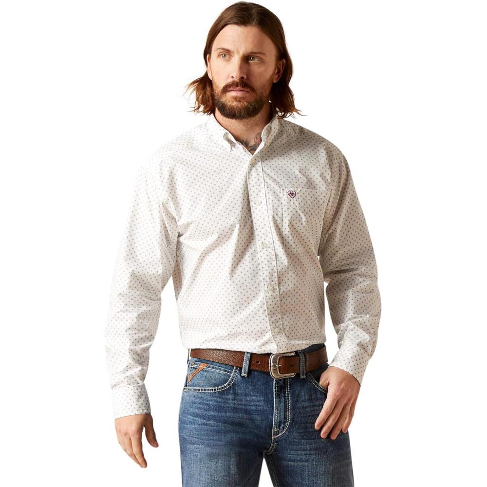 imageAriat Mens Wrinkle Free Kashton Fitted ShirtWhite