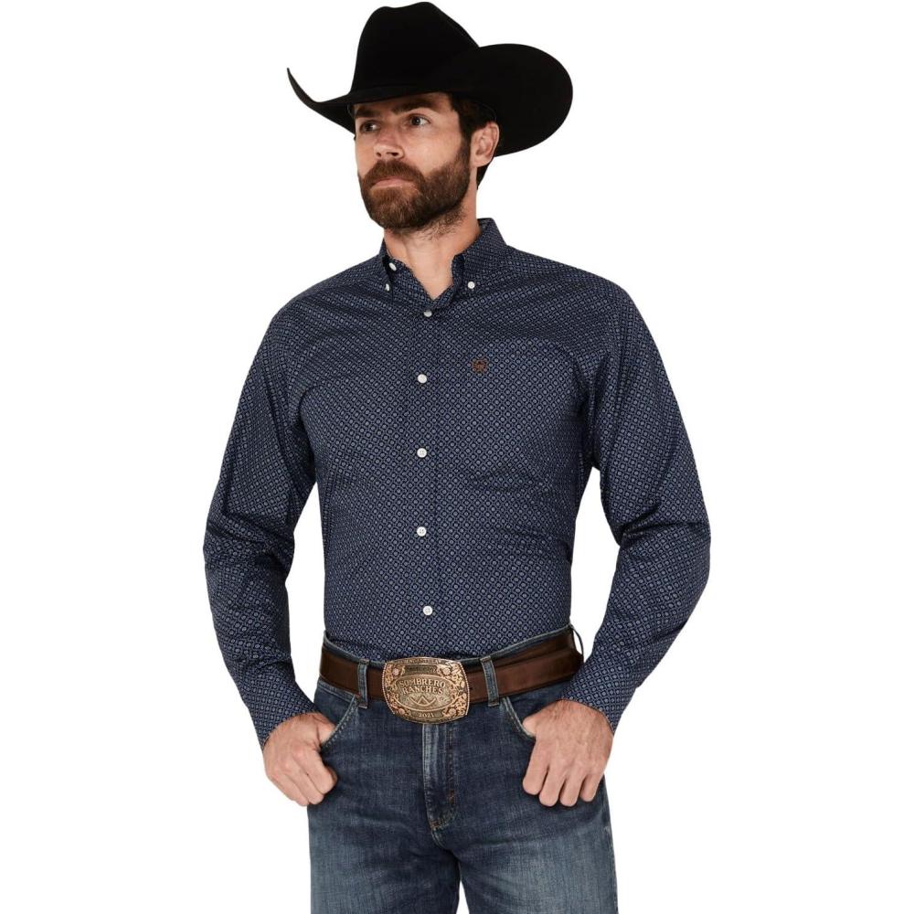 imageAriat Mens Wrinkle Free Keagan Fitted ShirtDarkest Indigo