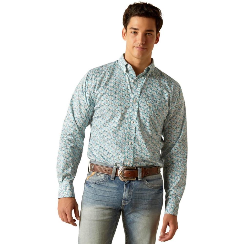 imageAriat Mens Wrinkle Free Kellen Fitted ShirtBlue