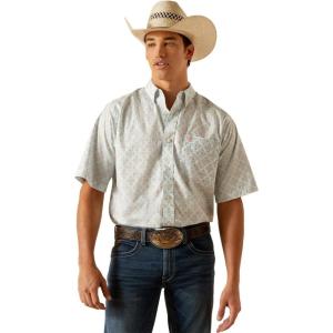 Ariat Men’s Kace Classic Fit Shirt(Aqua)