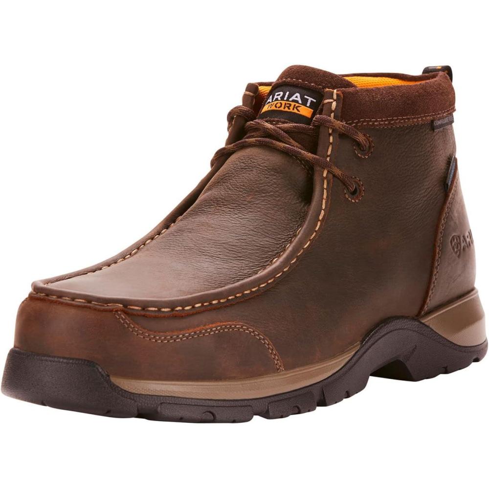 imageARIAT mens Edge Lte Moc Composite Toe Work BootDark Brown