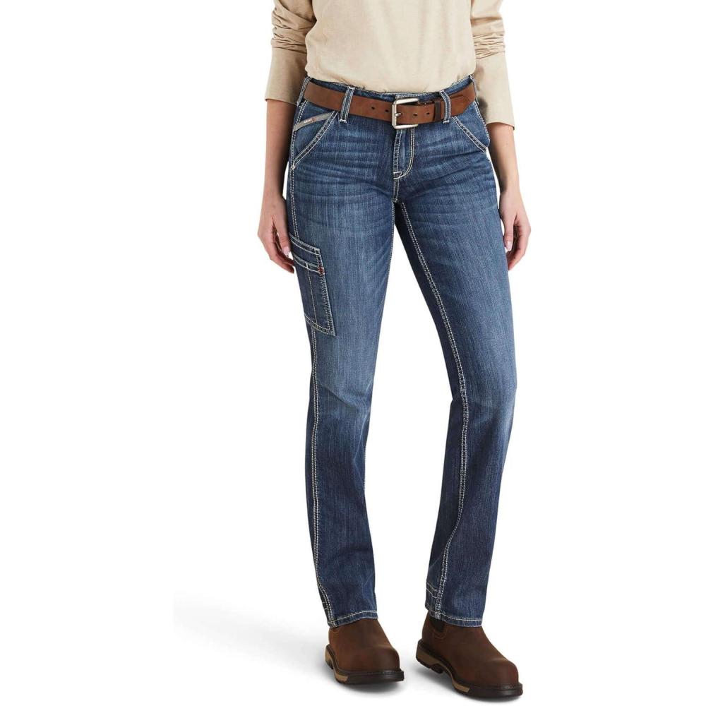 imageAriat Womens Fr Perfect Rise Duralight Stretch Cell Phone Straight JeanLazuli