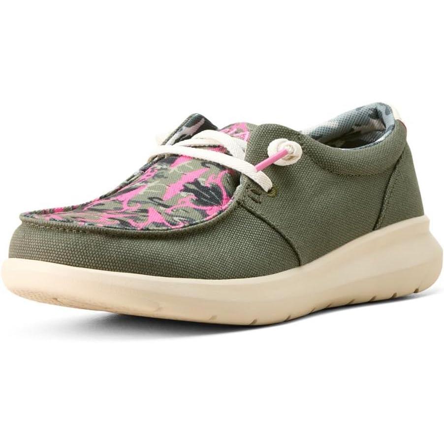 imageAriat Womens Hilo ShoeOlive GreenHot Pink Deer Skull