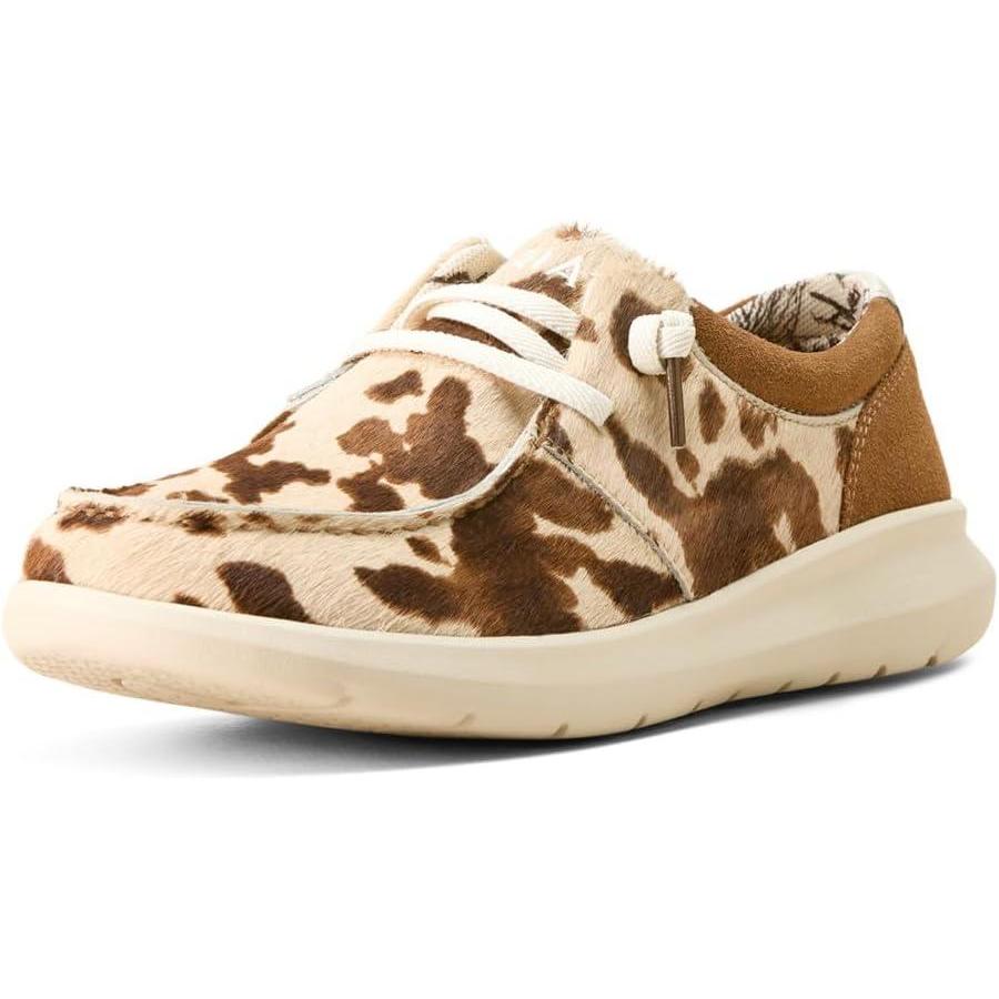 imageAriat Womens Hilo ShoeTan and White Brindle Hair onDark Tan Suede