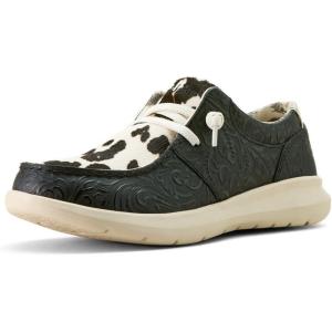 Ariat Women’s Hilo Shoe(Black Floral Emboss/Black and White Hair on)