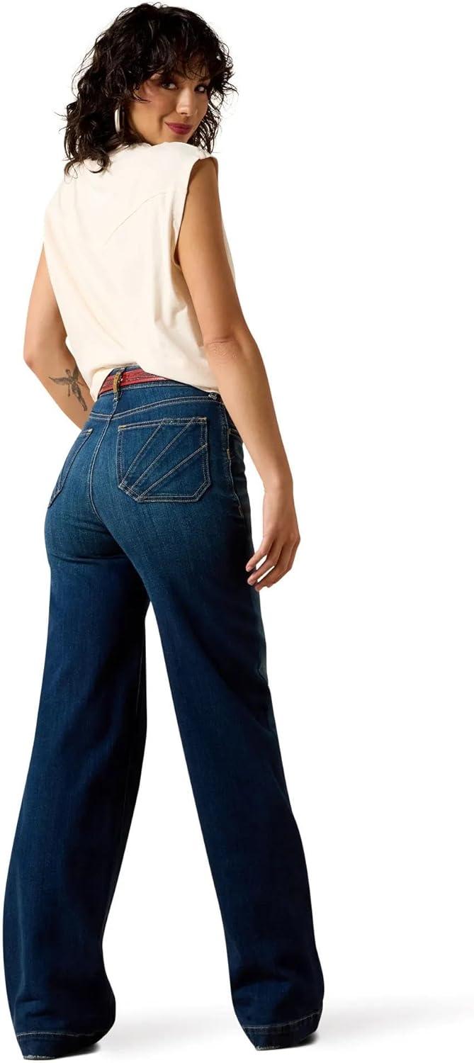 imageARIAT Womens Ultra High Rise Penelope Wide Leg JeansLakewood