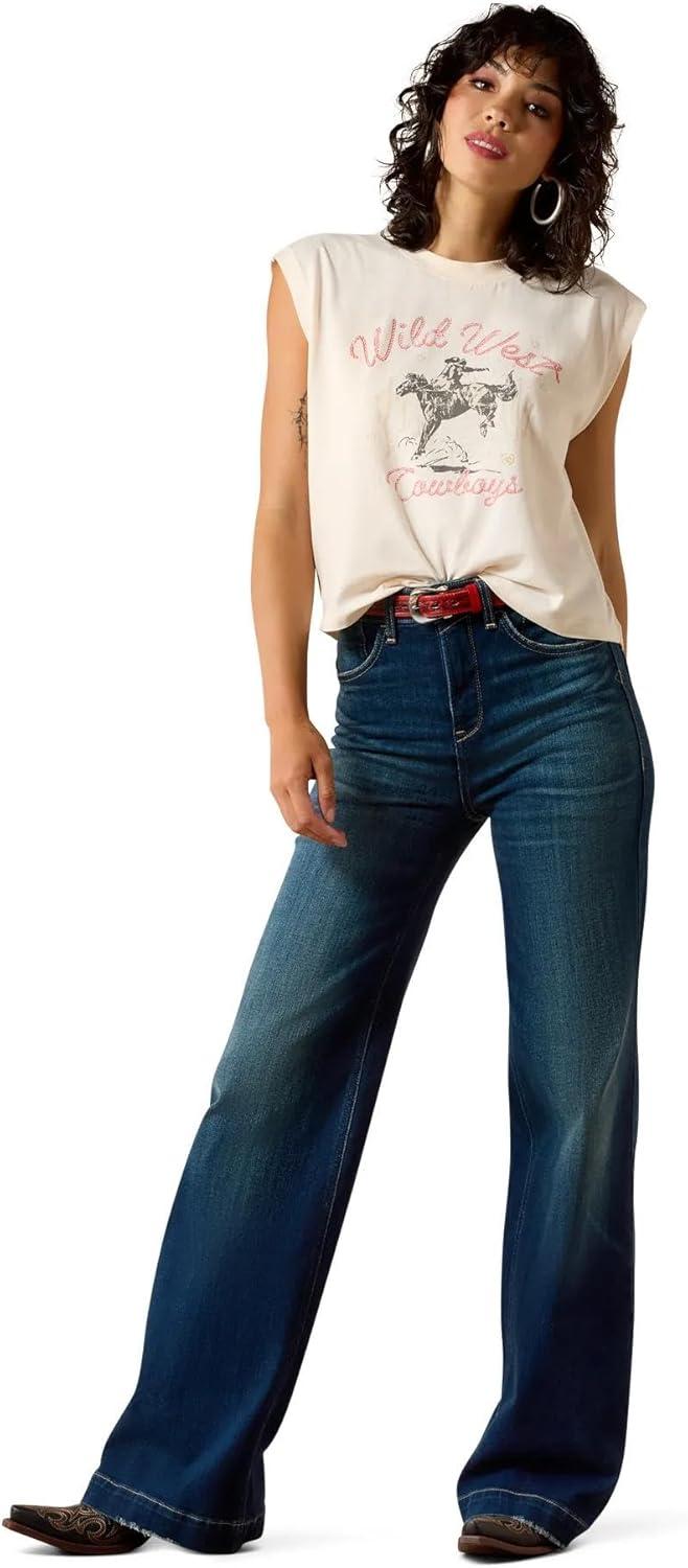 imageARIAT Womens Ultra High Rise Penelope Wide Leg JeansLakewood