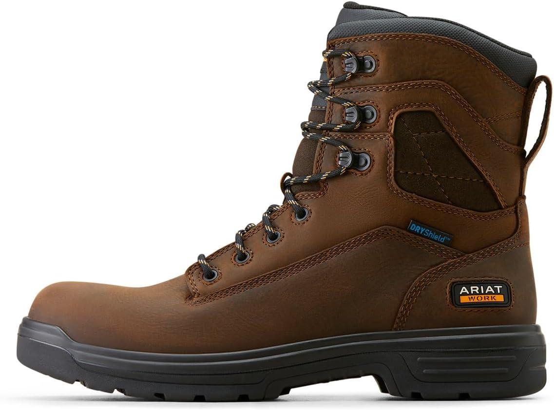 imageARIAT mens Turbo 8 Waterproof Work BootRich Brown