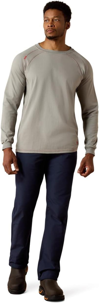 imageARIAT mens Fr Work Crew TshirtSilver Fox