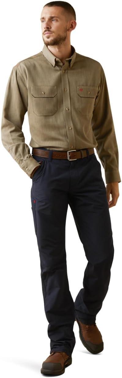 imageAriat Mens Fr Air Inherent Work ShirtKhaki Heather
