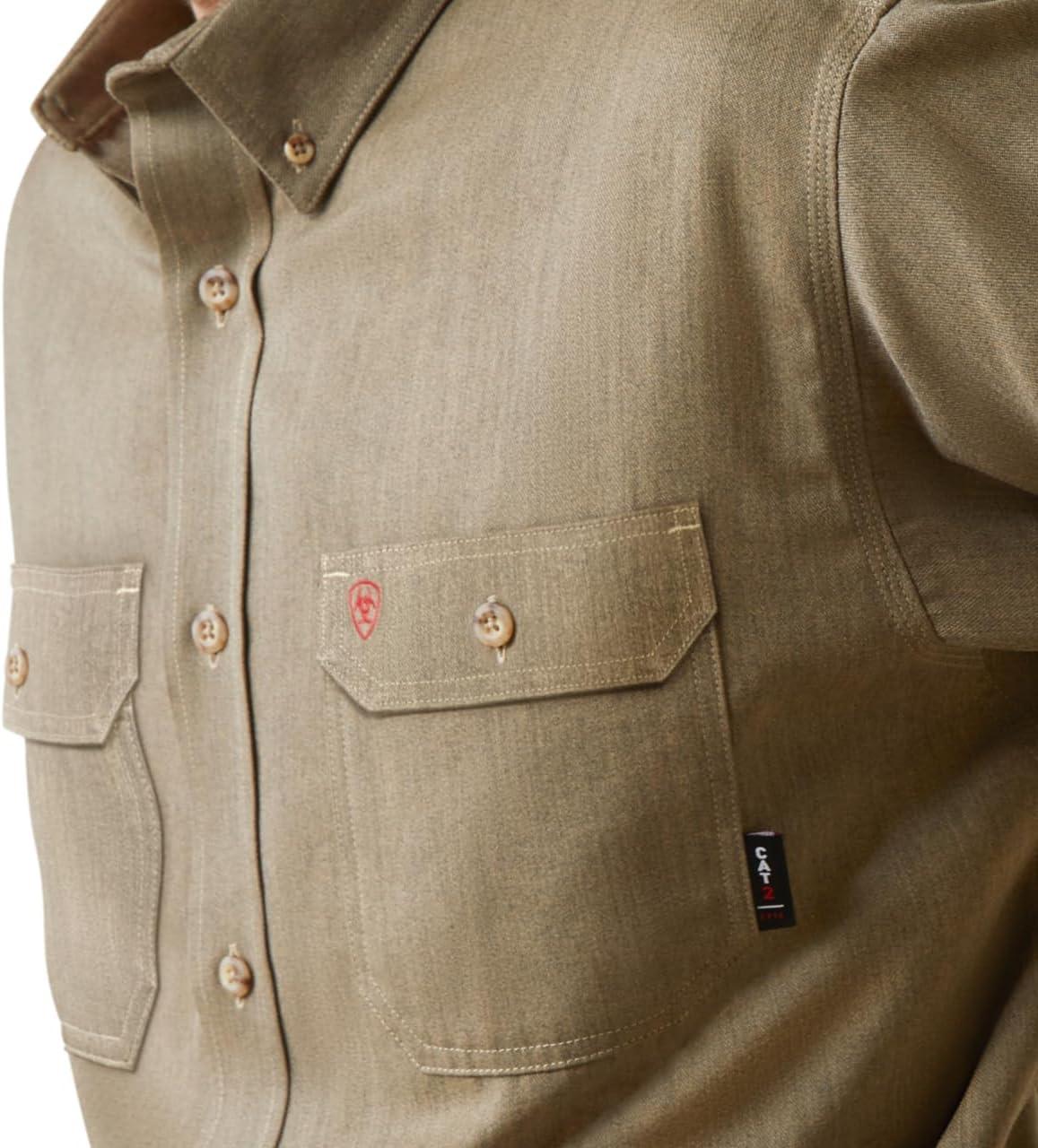 imageAriat Mens Fr Air Inherent Work ShirtKhaki Heather