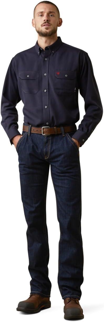 imageAriat Mens Fr Air Inherent Work ShirtNavy Heather