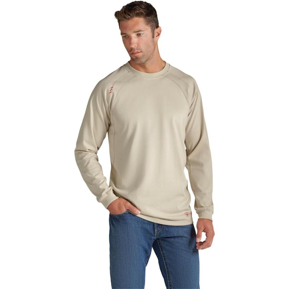 imageARIAT mens Fr Work Crew TshirtSand