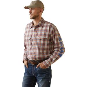 Ariat Mens Fr Bentley Logo Snap Work Shirt(Marmalade Plaid)