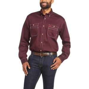 Ariat Mens Fr Vented Work Shirt(Malbec)