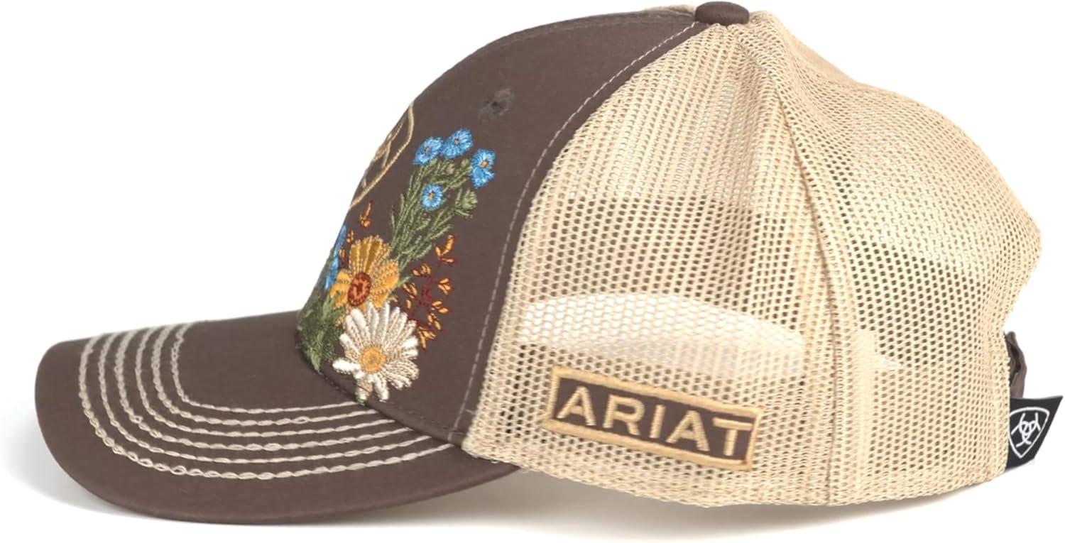 imageARIAT Womens Vintage Flowers Cap Brown
