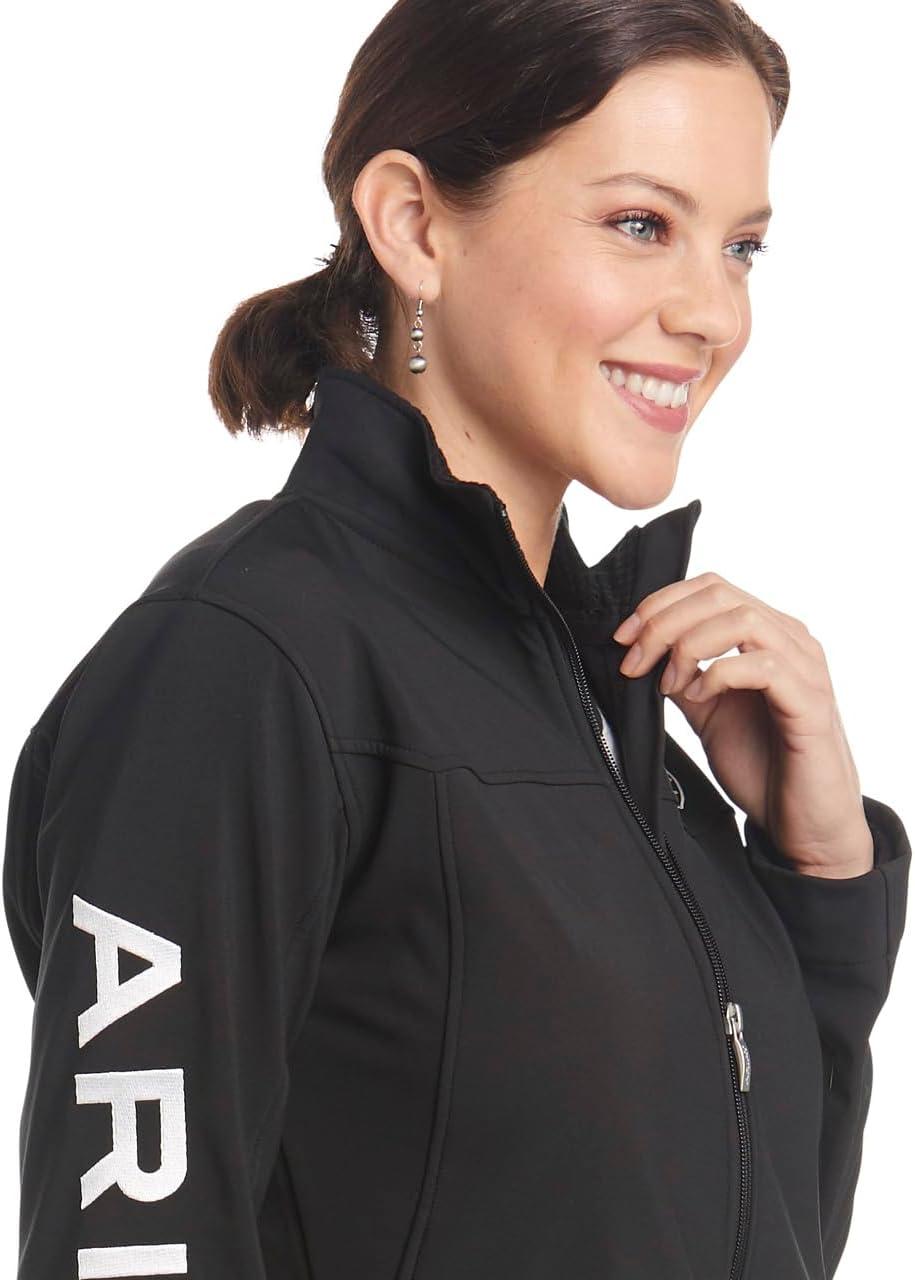 imageAriat Womens New Team Softshell Jacket Wind and Water Resistant JacketBlack